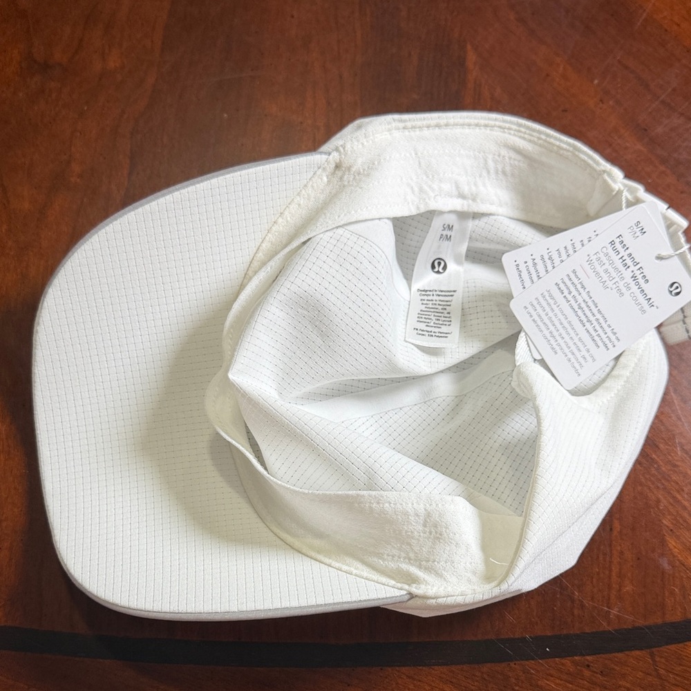 lululemon white performance sun visor - image 2